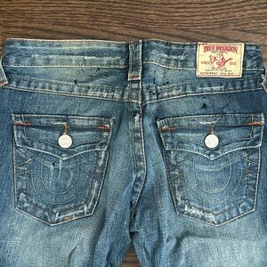 True Religion Women's Distressed Blue Jeans